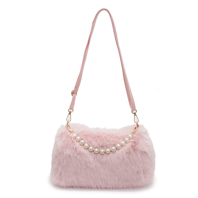 🎁 Sac Peluche à Chaîne Perles, Bandoulière (100% off)