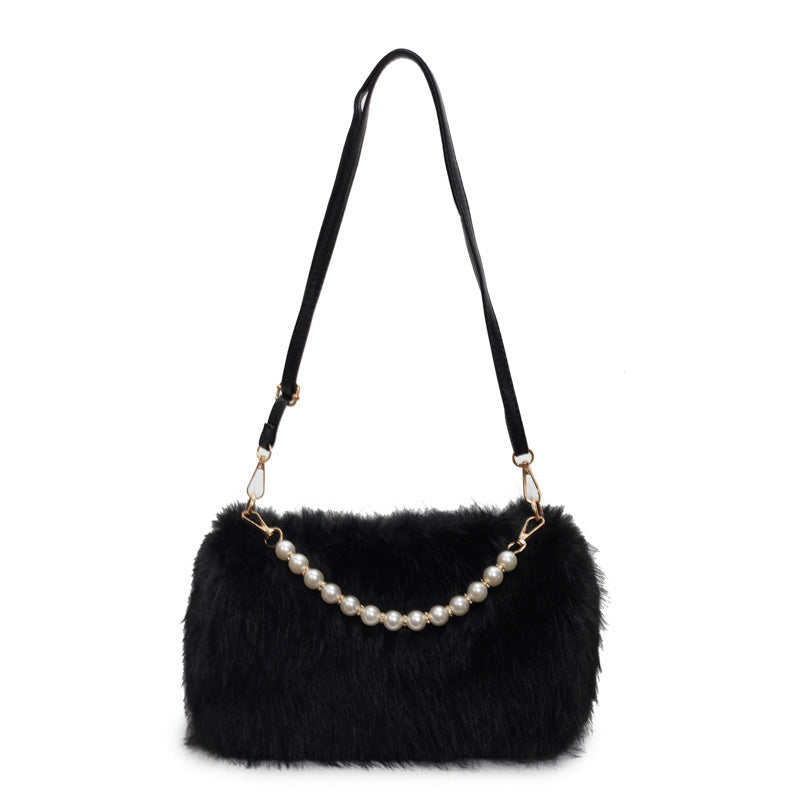 🎁 Sac Peluche à Chaîne Perles, Bandoulière (100% off)