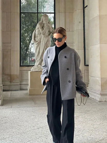 Veste oversized tendance avec bouttons