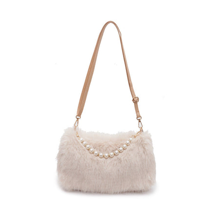 🎁 Sac Peluche à Chaîne Perles, Bandoulière (100% off)